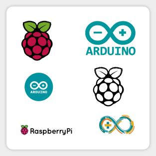 raspberry pi arduino sticker set Magnet